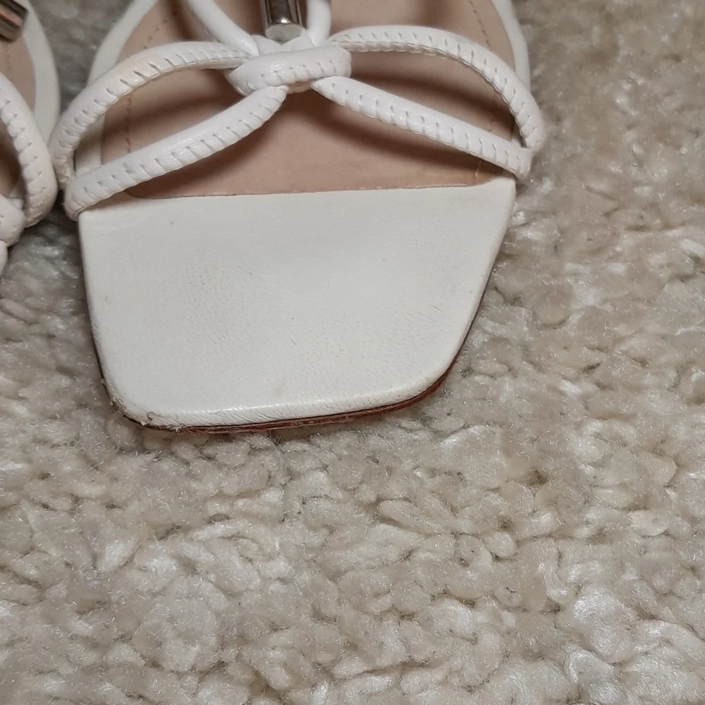 SCHUTZ WHITE belize Knotted Sandals Size 9.5 - Picture 11 of 16